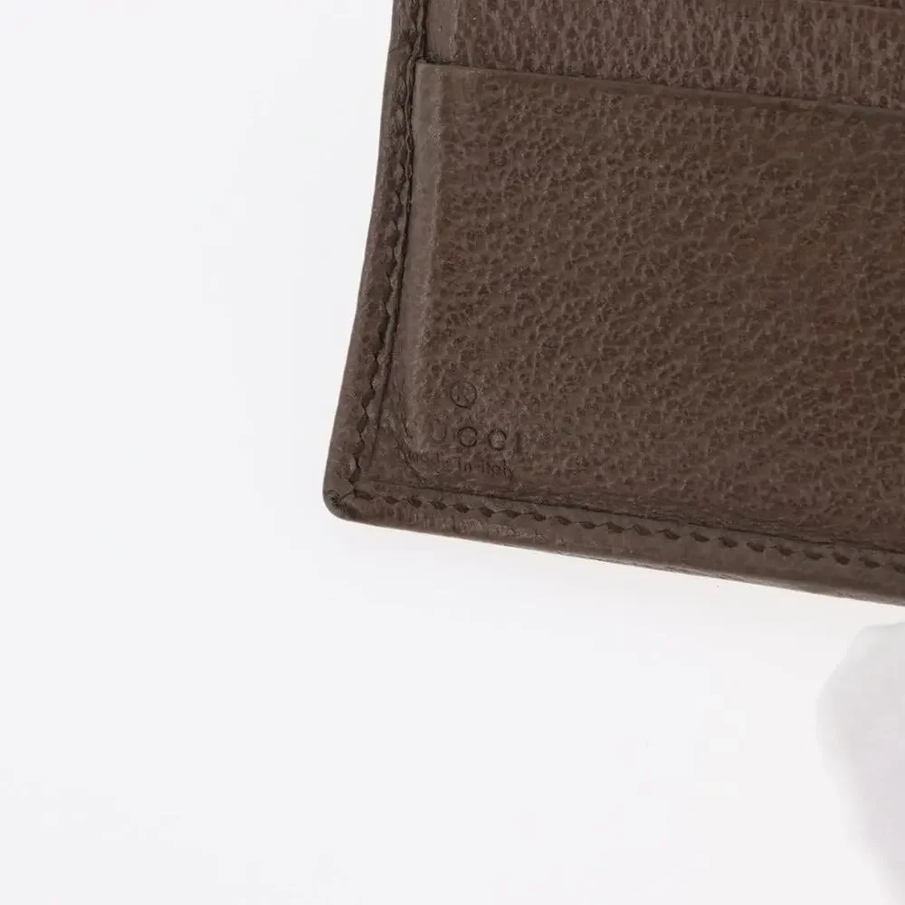 Gucci GG Supreme Web Compact Wallet Beige